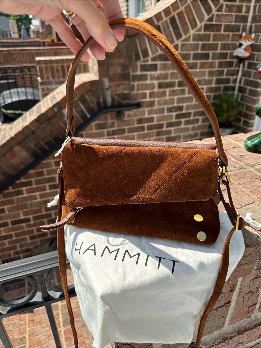 Hammitt Women’s Suede Crossbody Bag, Dillon Small, chocolate. NWT - Picture 16 of 16